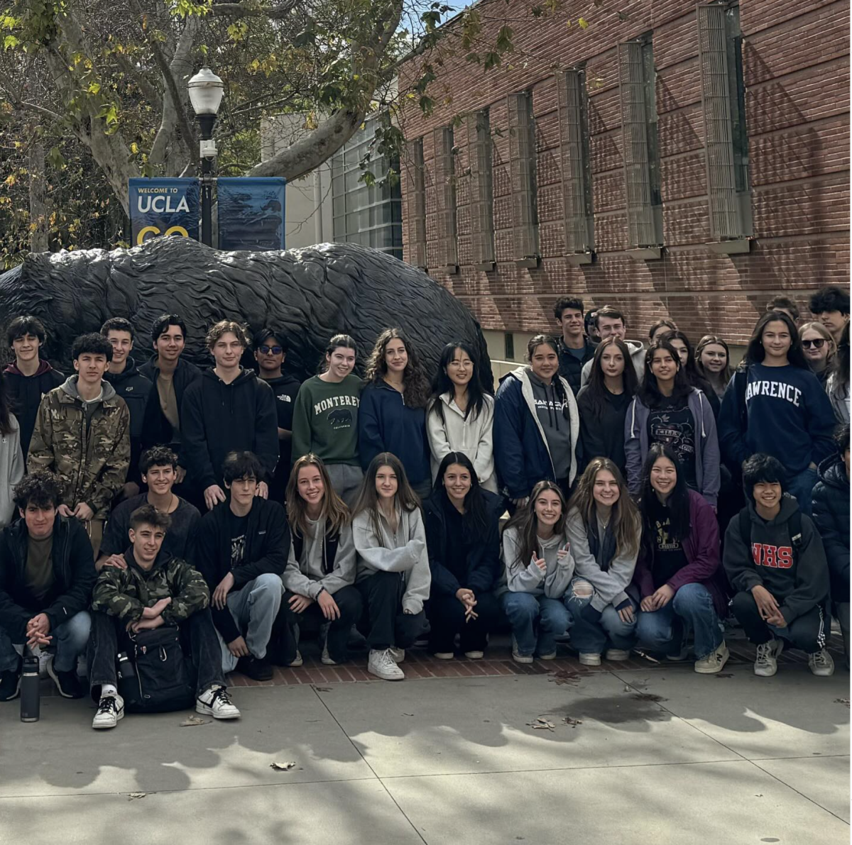 60 juniors visit UCLA during a college trip to Southern California.